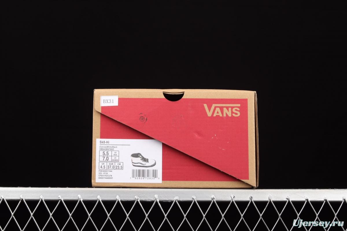 Vans Sk8-Hi Vansananheim's new Oreo vintage vulcanized high-top shoes VN0A38GF9XO