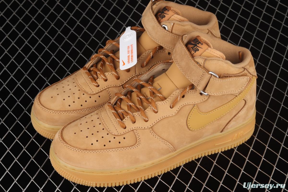 NIKE Air Force 11607 Mid wheat suede Zhongbang casual board shoes DJ9158-200