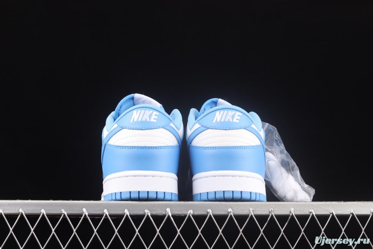 NIKE DUNK Low University Blue White Blue North Carolina White Blue Slam Dunk Series low side Leisure Sports Skateboard shoes DD1391-102