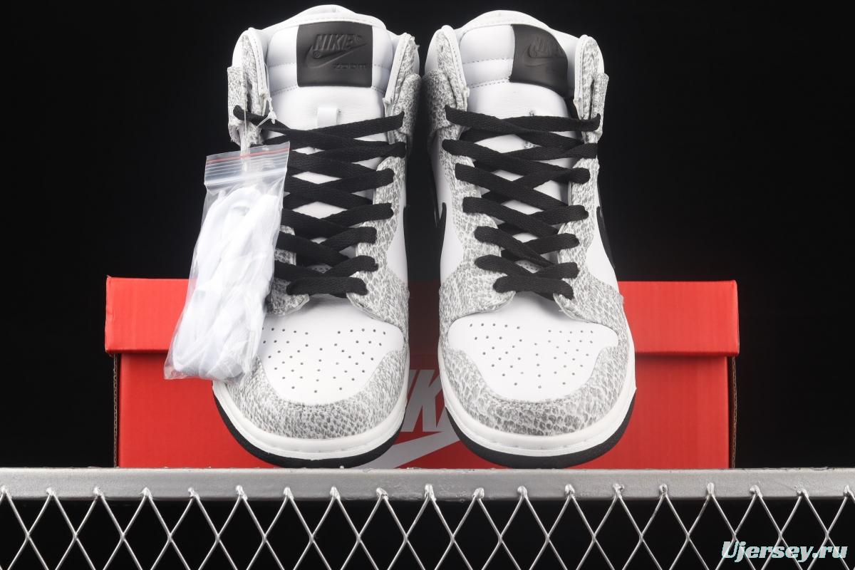 NIKE DUNK Prm Hi Sp limited edition snakeskin pattern high-top skateboard shoes 624512-010