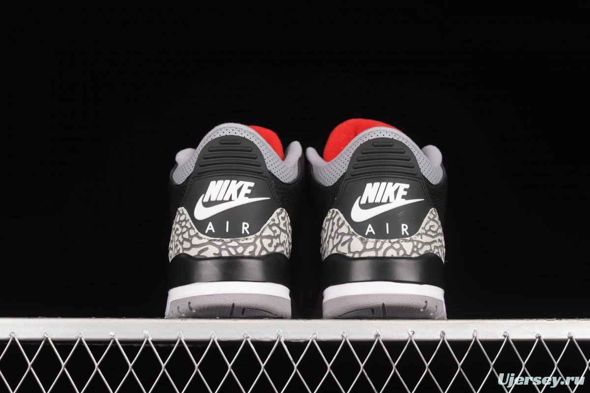 Air Jordan 3 Retro Black Cement (2018) AJ3 Joe 3 Retro Black Cement 854262-001