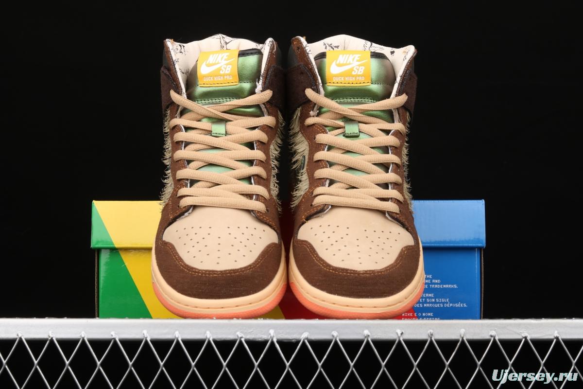 Concepts x NIKE SB DUNK High Mallard (wild duck) dunk series retro high top leisure sports skateboard shoes DC6887-200