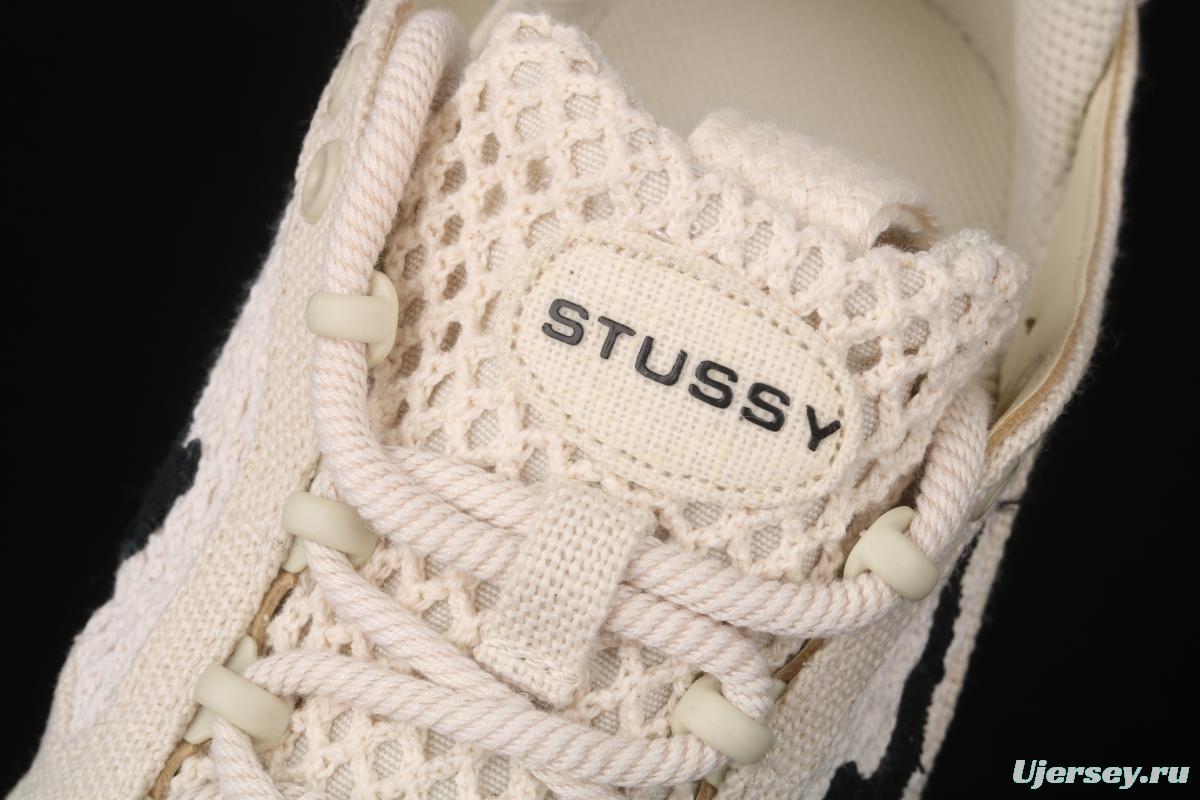 Stussy x NIKE Air Zoom Spiridon Caged 2 Spieli prison East cage 2 generation milky white linen black cloth CQ5486-200