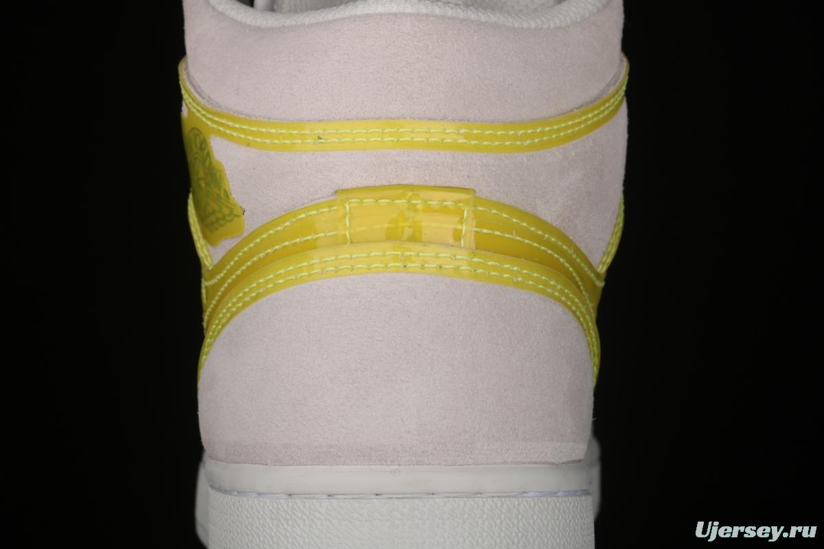 Air Jordan 1 Mid Lx beige Zhongbang basketball shoes DA5552-107