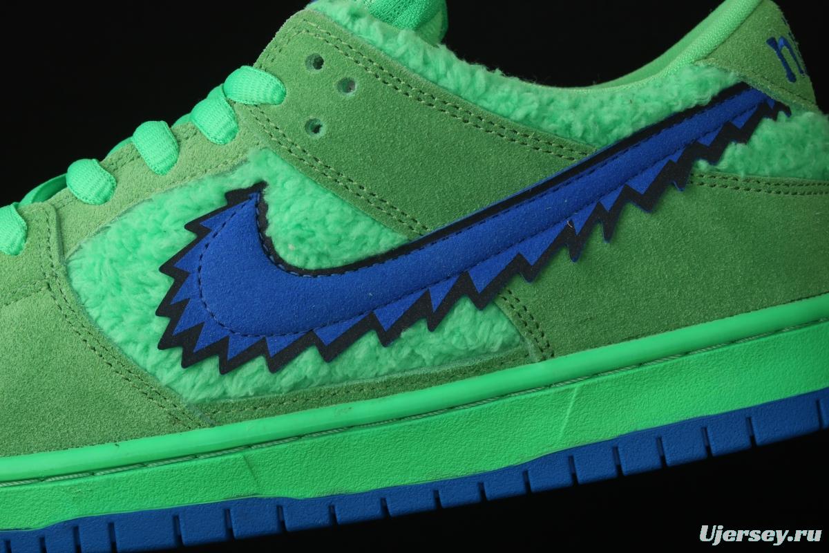 Grateful DeAdidas x NIKE SB DUNK Low Yellow Bear joint style green and blue bear sports skateboard shoes CJ5378-300