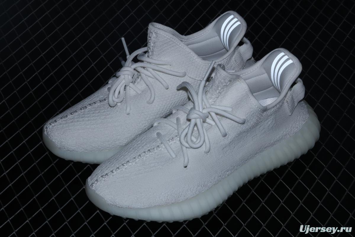 Adidas Yeezy 350V2 All White Real Boost Basf Darth coconut 350 second generation CP9366 fluorescent white BASF Boost original background