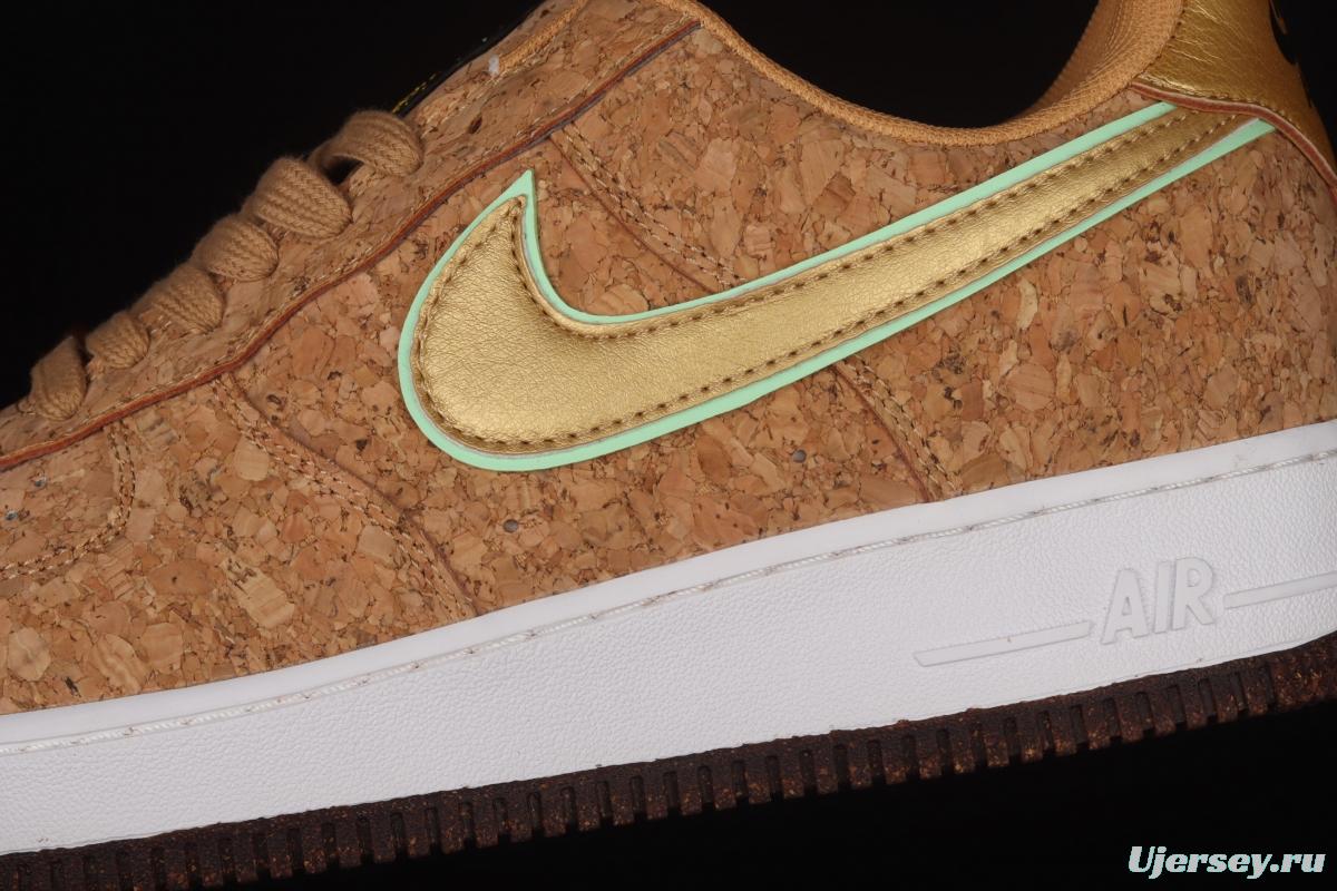 NIKE Air Force 1x07 Low cork color low-top casual board shoes CZ0338-200