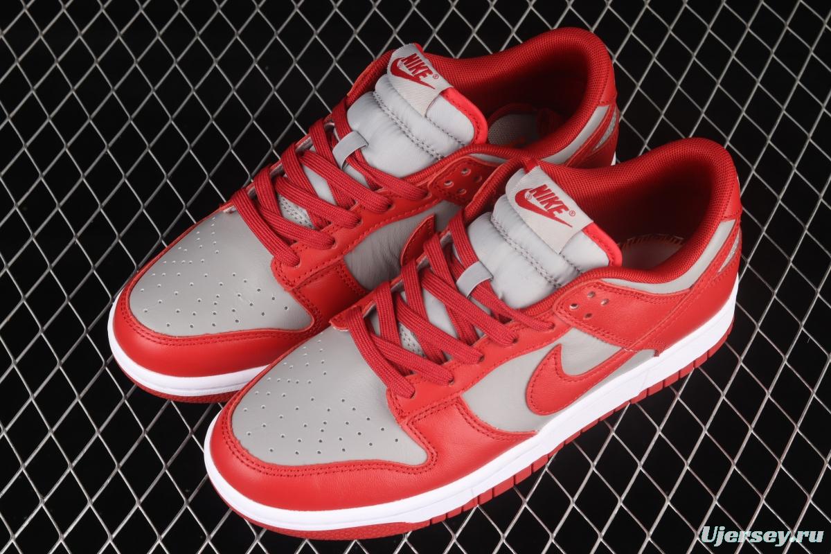 NIKE DUNK Low Retro Medium Grey gray-red color SB buckle rebound fashion leisure board shoes DD1391-002