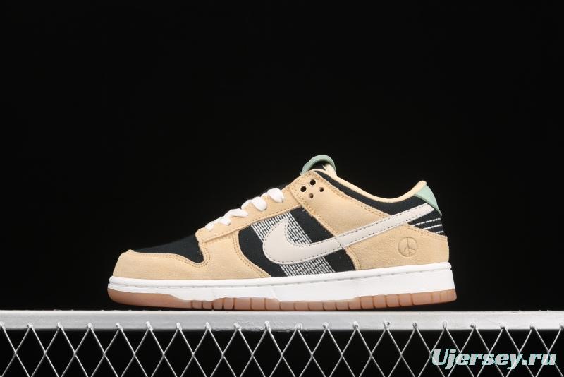 NIKE SB Low DUNK Rooted in Peace embroidery earth color limited low-top skateboard shoes DJ4671-294