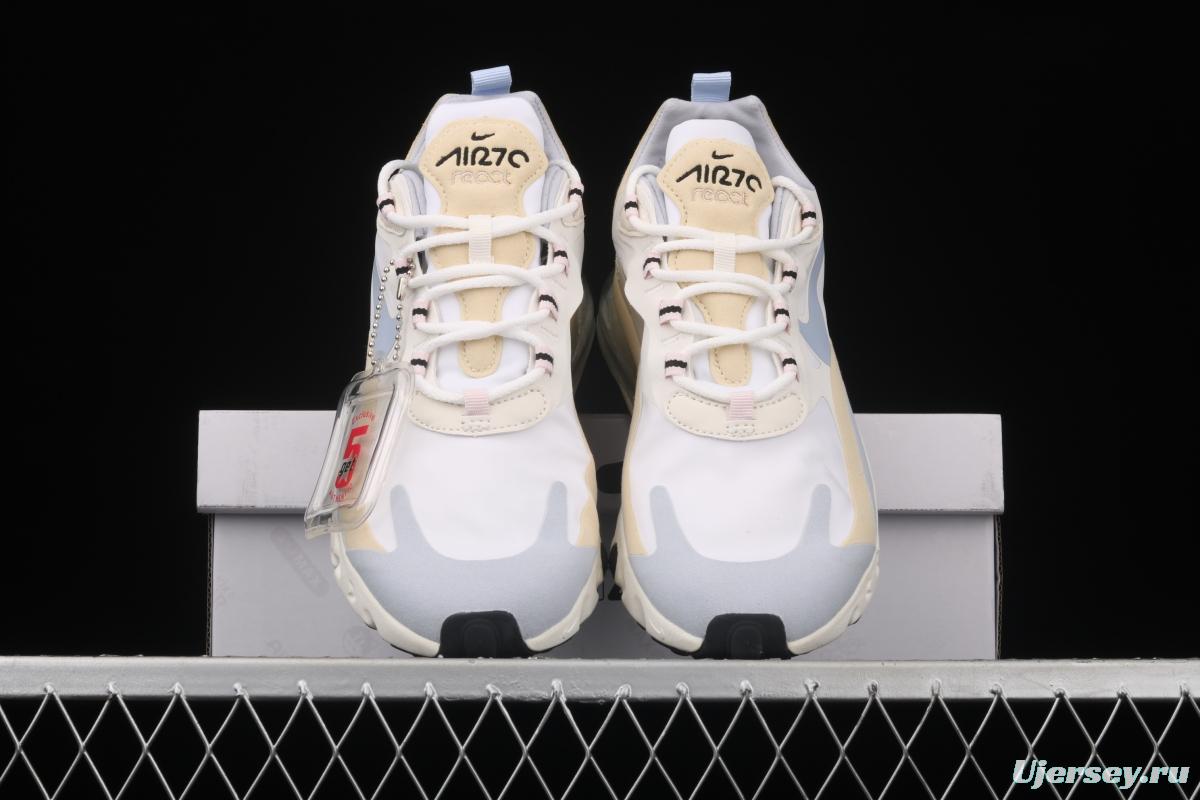 NIKE Air Max 270React new high-frequency mesh function half-palm air cushion cushioning running cloth shoes CT1287-100