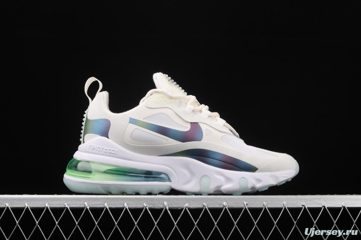 NIKE Air Max 270React 2020 new high-frequency net hollowing out function half-palm air cushion running shoes CT5064-100