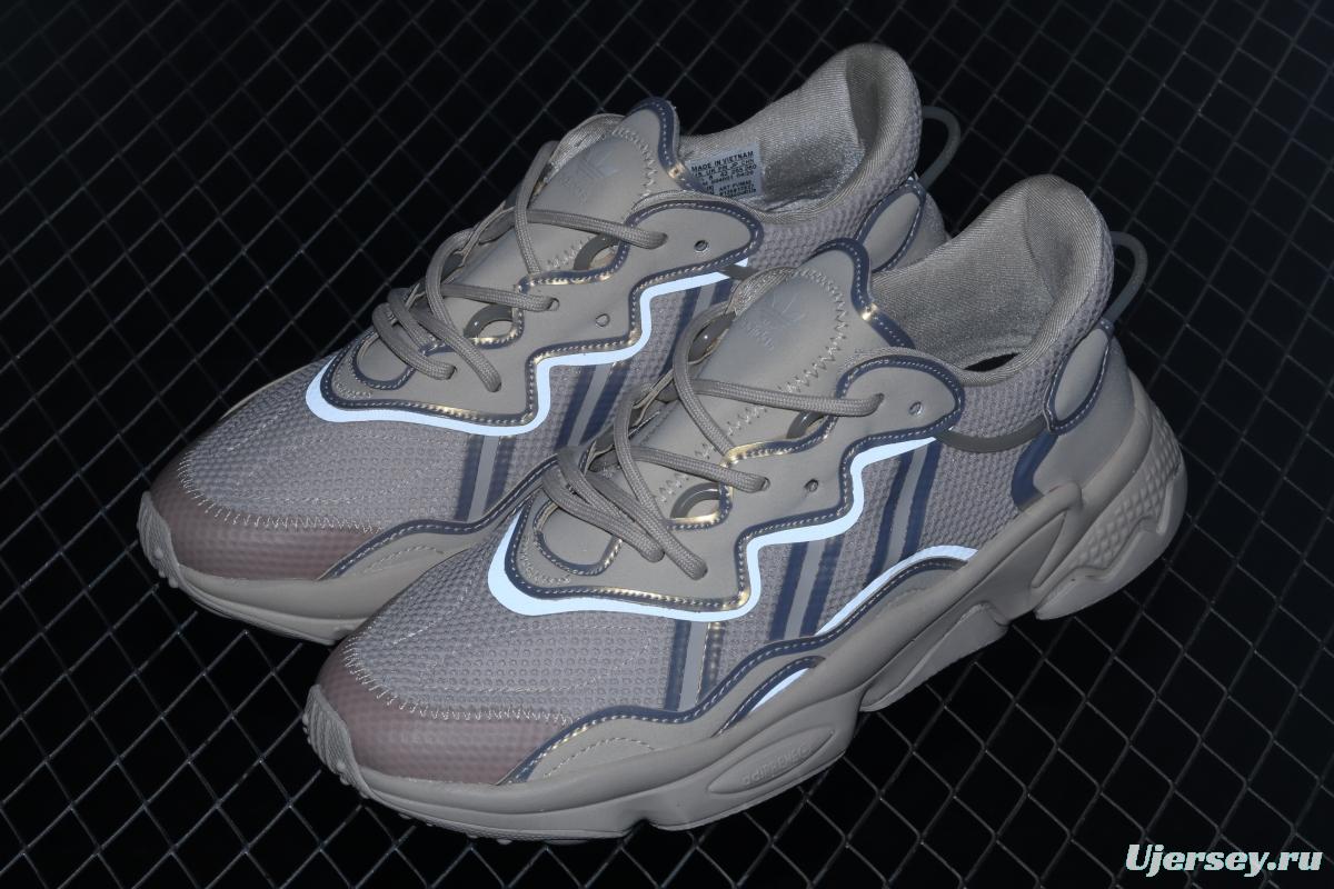Adidas Originals Ozweego W FV9655 Darth clover retro 3M reflective breathable running shoes
