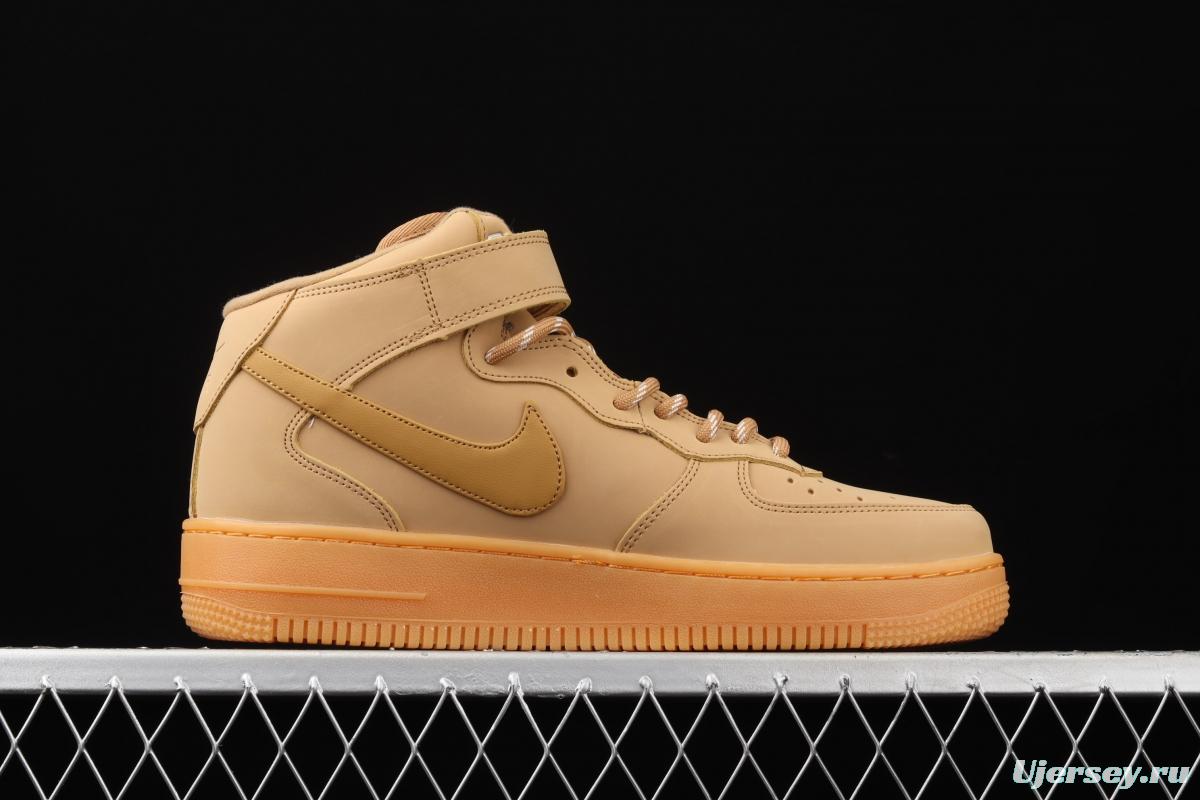 NIKE Air Force 1 Mid'07 wheat suede Zhongbang casual board shoes DJ9158-200