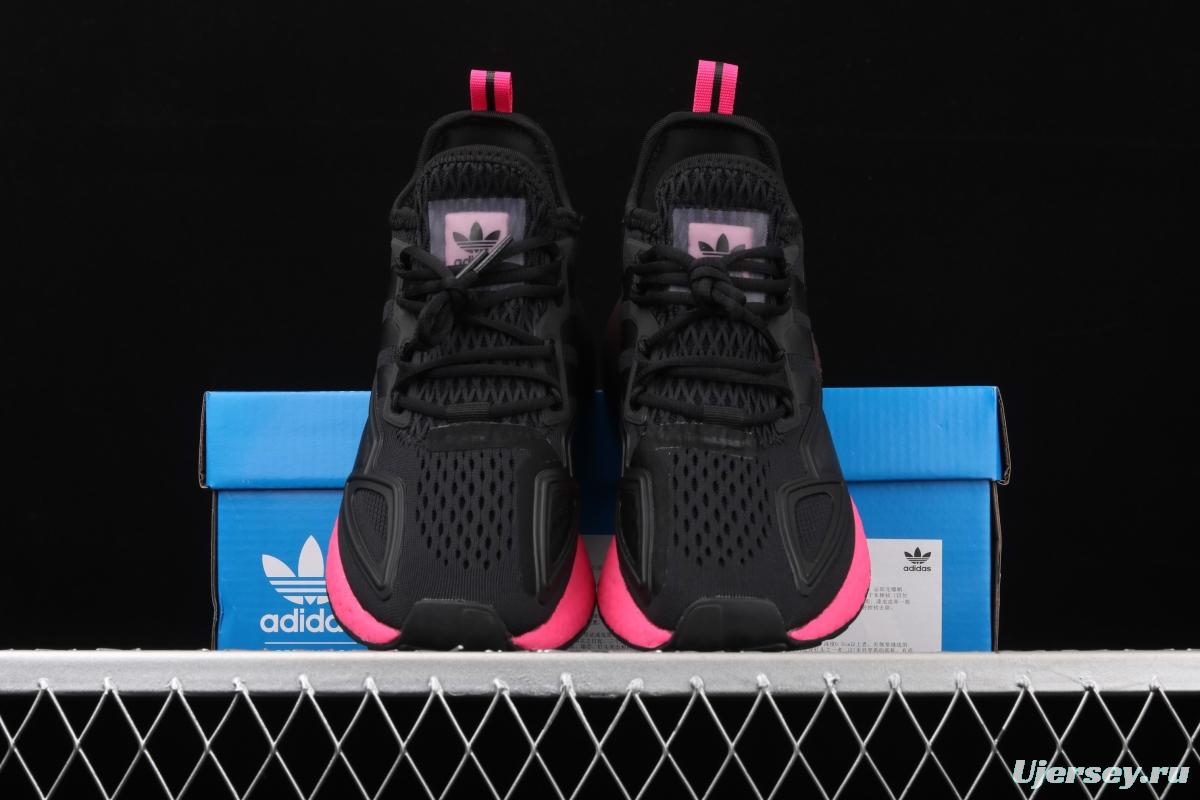 Adidas ZX 2K Boost FV8489 2020 summer new clover popcorn vintage running shoes