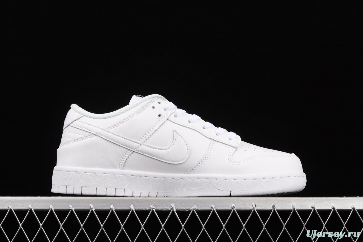 NIKE SB DUNK Low Prm pure white color SB buckle rebound fashion leisure board shoes DD1503-109