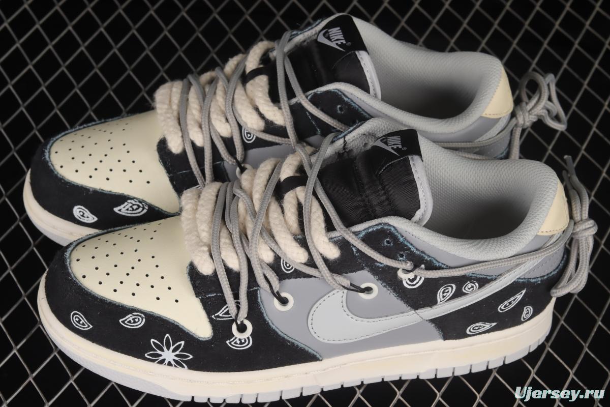 NIKE SB DUNK Low Prm SB Cashew Nut Flower Cashew Flower Elements SB Buckle Backboard Fashion Casual Sneakers DH7913-001