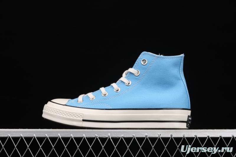 Converse Chuck 70s new spring color lake water blue matching high-top casual board shoes 171566C