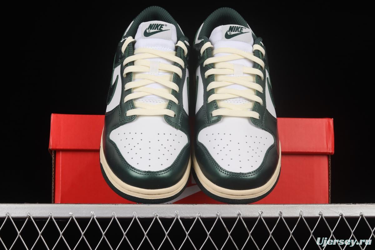 NIKE SB DUNK Low Vintage Green Navy Green Distressed SB Buckle Backboard Fashion Casual Sneakers DQ8580-100