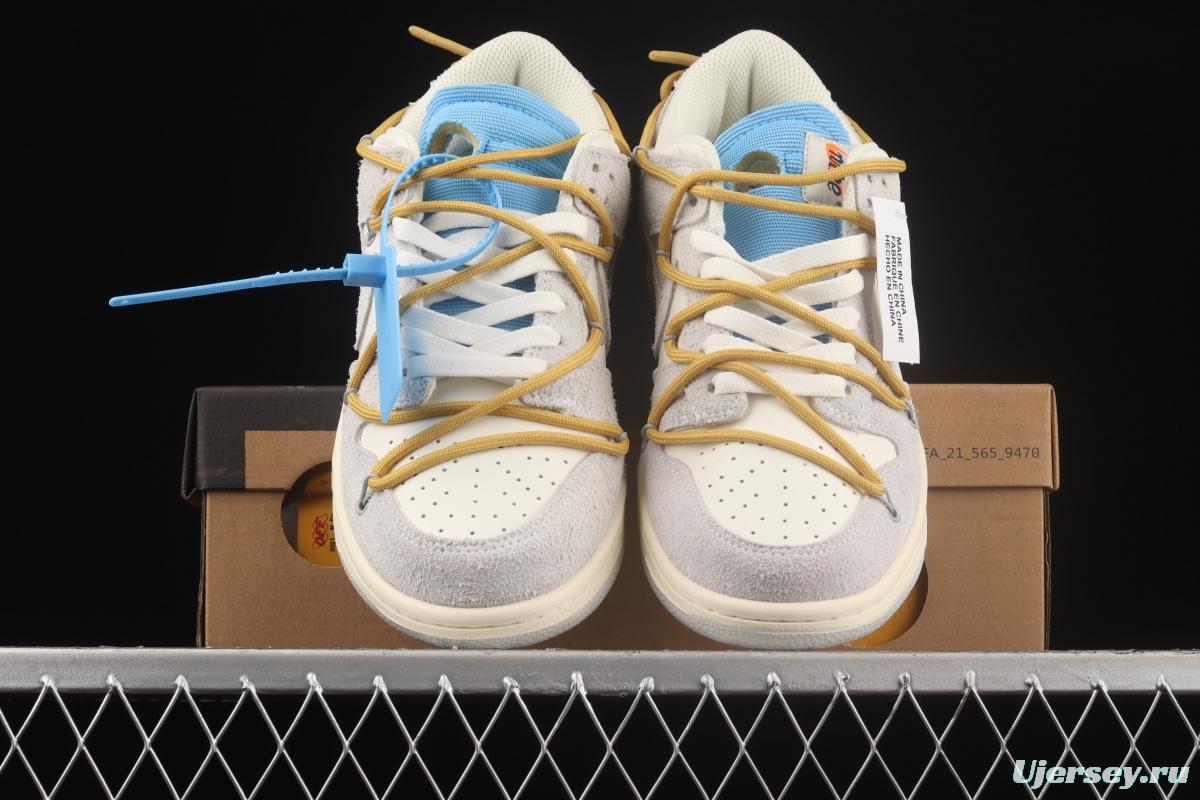 OFF-White x NIKE DUNK Low OW SB buckle rebound fashion casual board shoes DJ0950-102
