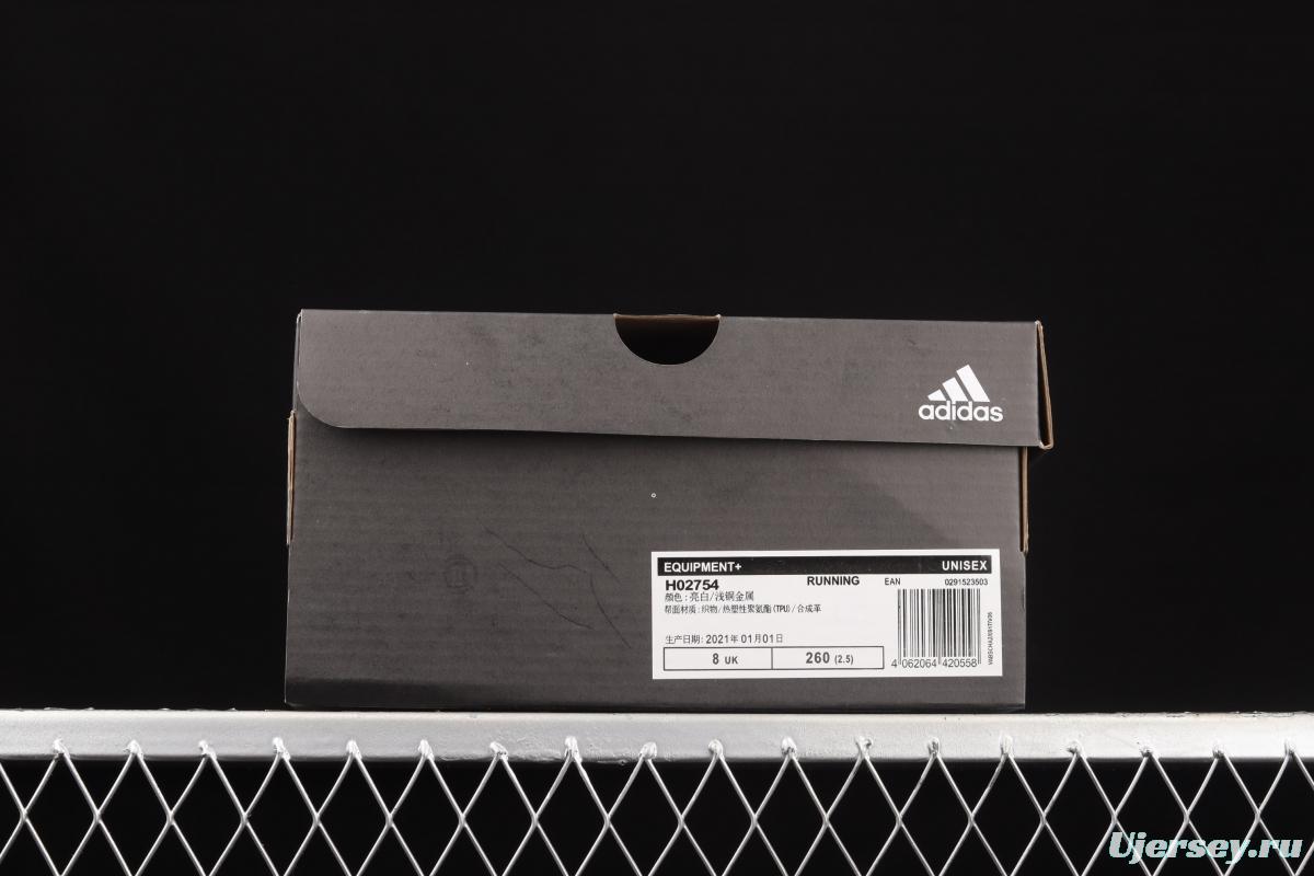 Adidas EQUIPMENT+ H027584 2021 new cushioning breathable popcorn casual running shoes