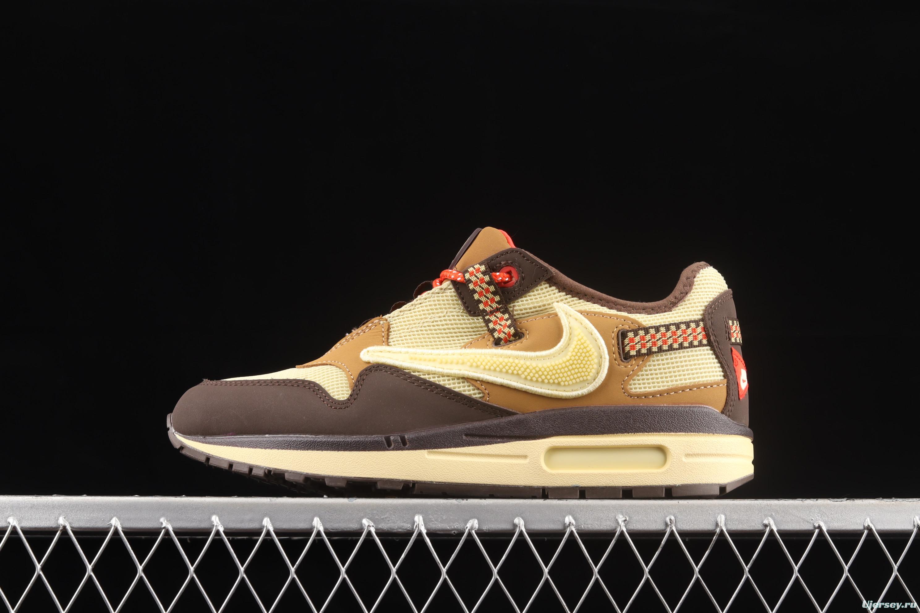 Travis Scoot x Nike Air Max 1 joint beige vintage casual running shoes DO9392-200