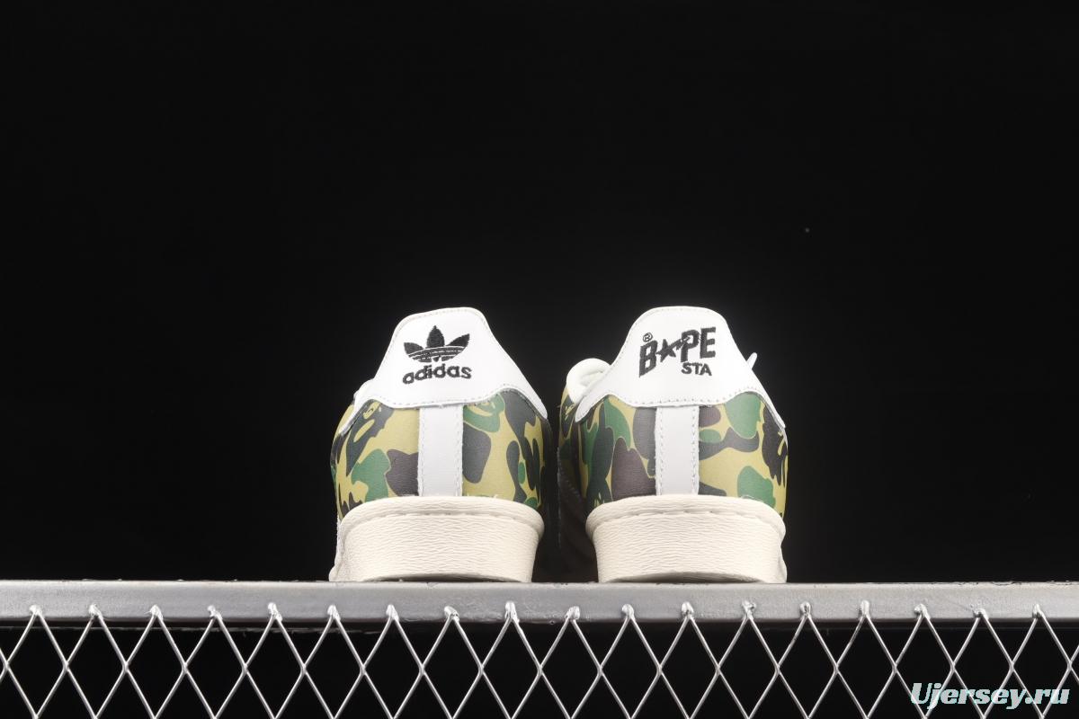 BAPE x Adidas Superstar 80s GZ8981 Darth ape-man co-named shell full head casual board shoes