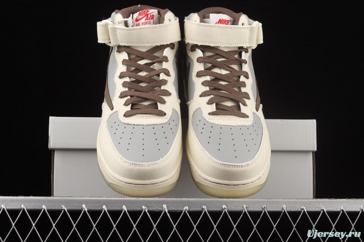 Travis Scott x Sony PlayStation 5 x NIKE Air Force 11607 Mid PS5 Slam Dunk Series to help classic 100-match leisure sports board shoes BQ5828-202