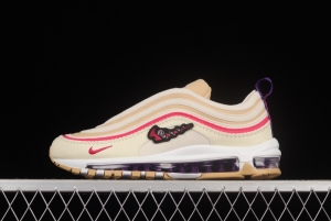 NIKE Air Max 97 Air Sprung Iron Grey Beige Embroidery Bullet Air Cushion Sports Running Shoes DH4759-200