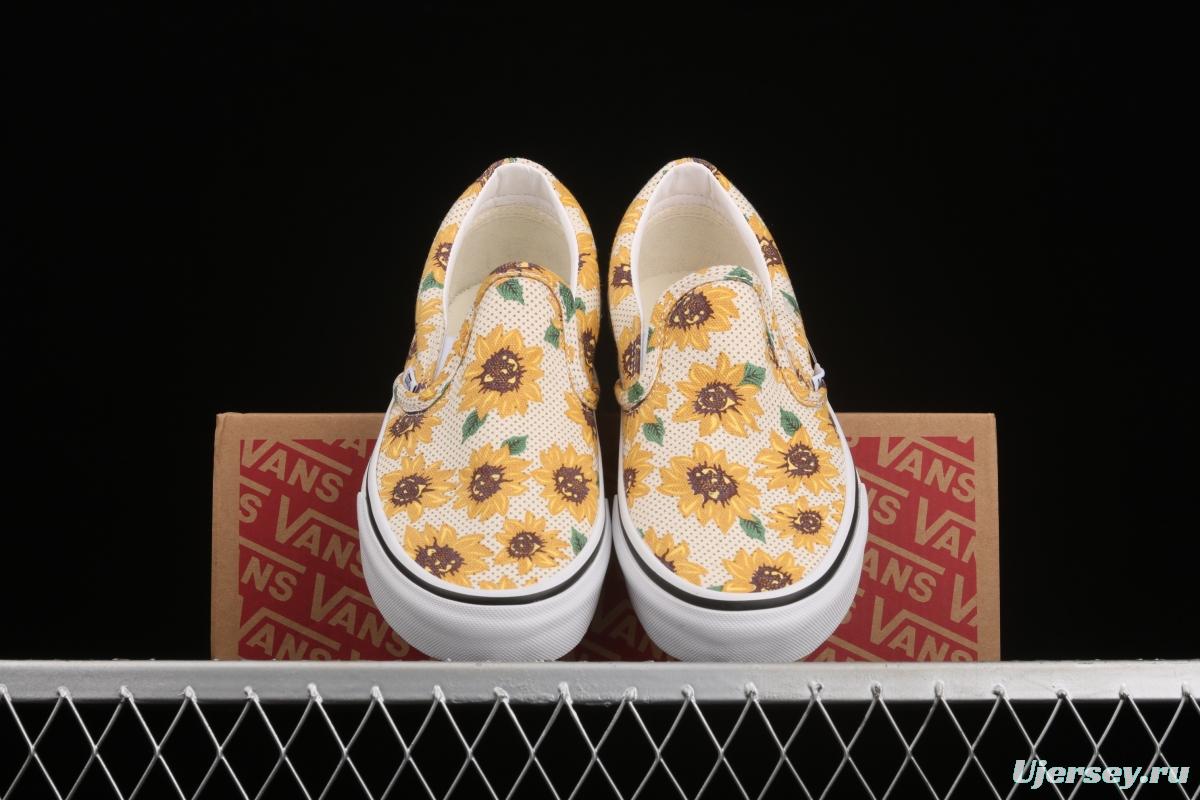 Vans Authentic Vance limited edition daisies printed low-top skateboard shoes VN0A5ZMRFN0