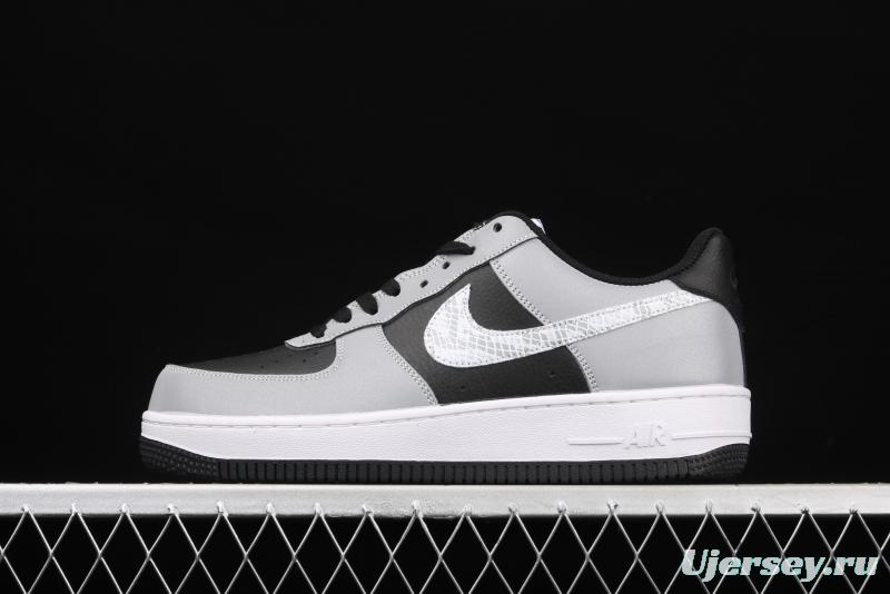 NIKE Air Force 1 Low 3M reflective serpentine hook low side sports leisure board shoes DJ6033-001