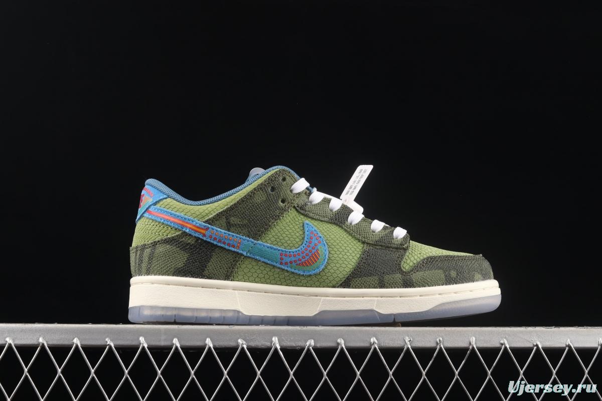 NIKE DUNK Low Siempre! Familia Green lizard Day of the Dead SB smashing rebounds sports shoes DO2160-335