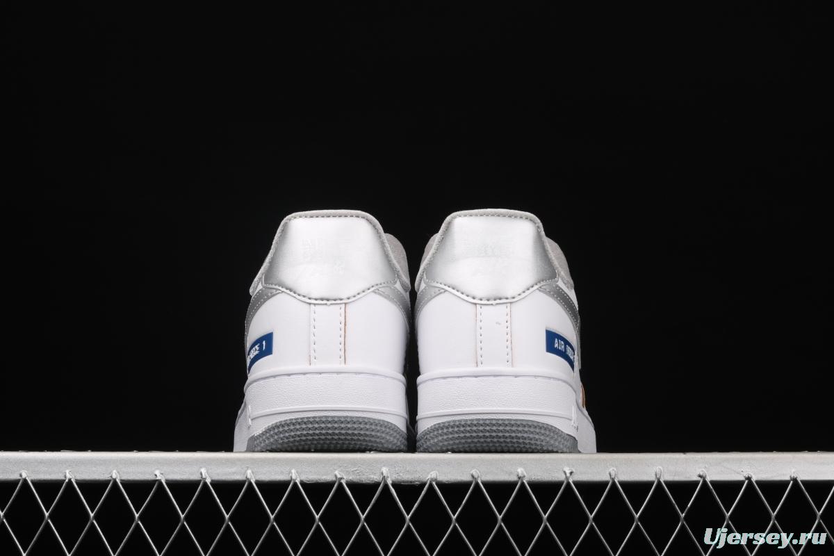 NIKE Air force1 Low labei maker white and blue color matching low-top casual board shoes DC5209-100