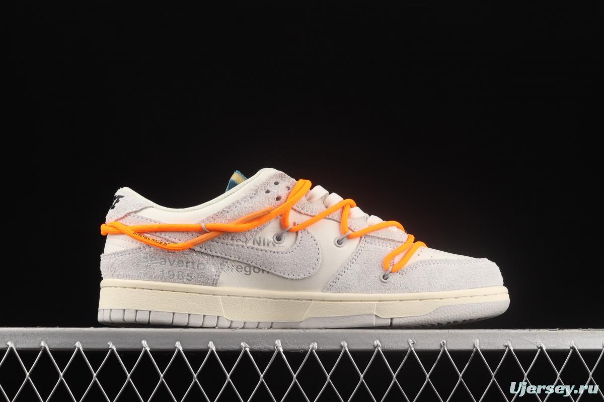 OFF-White x NIKE DUNK Low OW SB buckle rebound fashion casual board shoes DJ0950-119