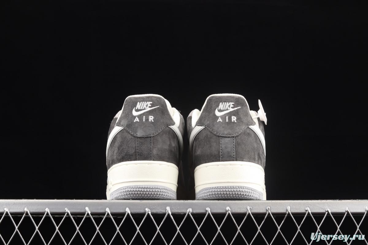 NIKE Air Force 11607 Low white and gray stitched suede color matching low-top casual board shoes DW0831-896