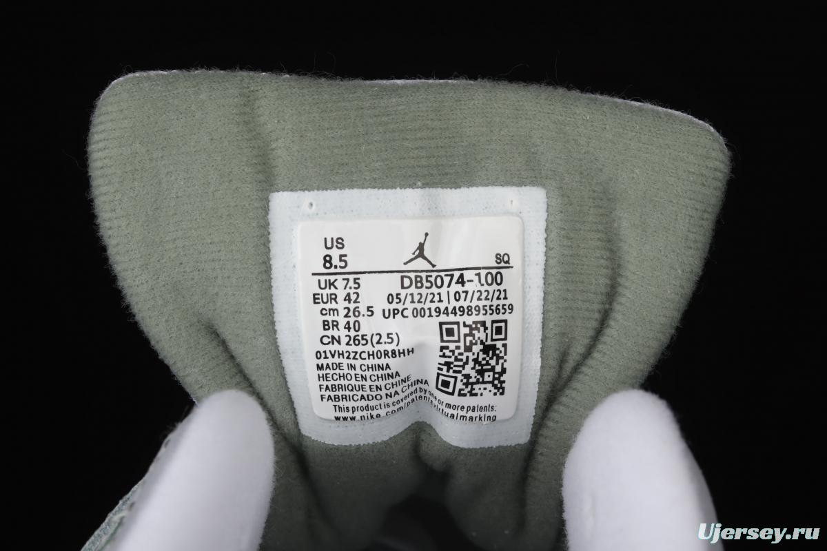 NIKE Air Max 1 gray-green leather half-palm air cushion retro running shoes DB5074-100