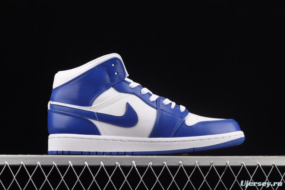Air Jordan 1 Mid blue Zhongbang basketball shoes BQ6472-104
