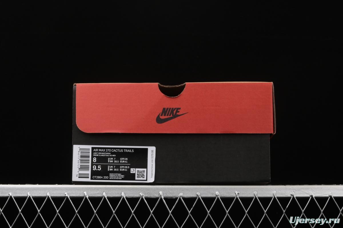 Travis Scott x NIKE Air Max 270React TS co-branded half-palm air cushion running shoes CT2864-200