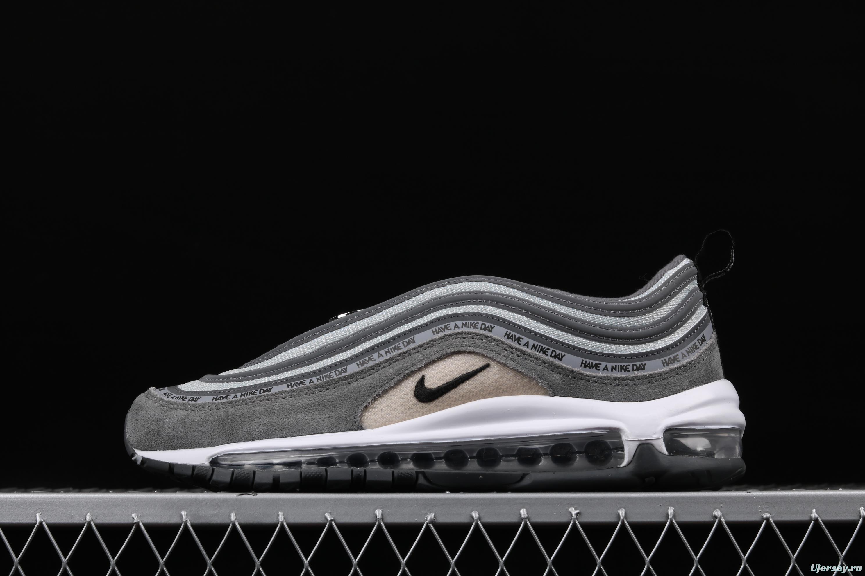 NIKE Air Max 97 ND space gray suede air cushion running shoes 923288-001