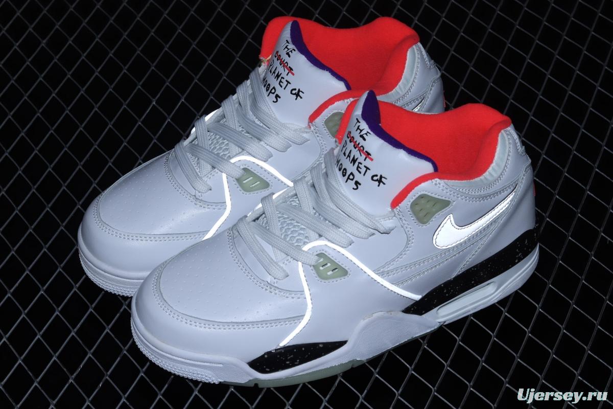 NIKE Air Flight 89 Inkjet White 3M reflective Air cushion Basketball shoes CW2616-101