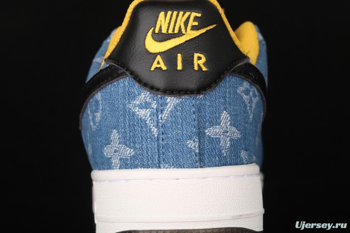 NIKE Air Force 1y07 Levitte denim series LV co-named leisure sports board shoes 315111-222,