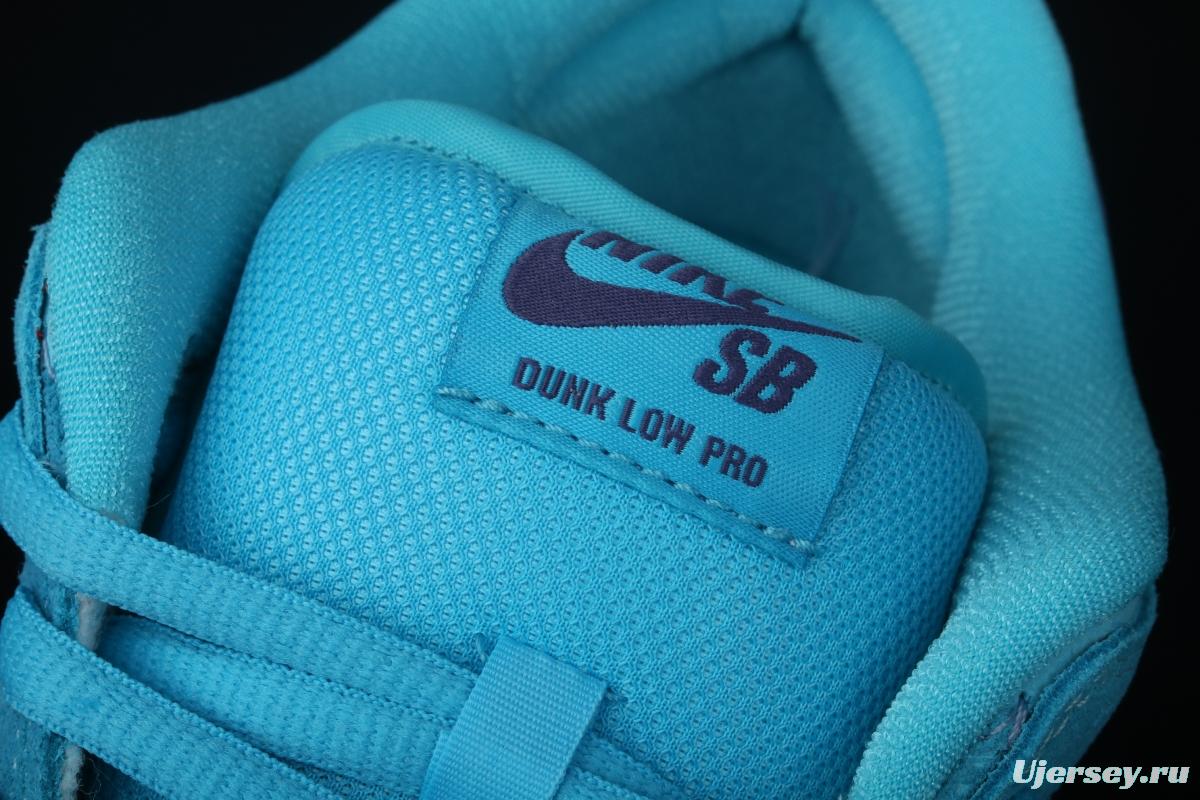 NIKE SB DUNK Low Pro sky blue fur-like fluorescent bottom low-top casual board shoes BQ6817-400