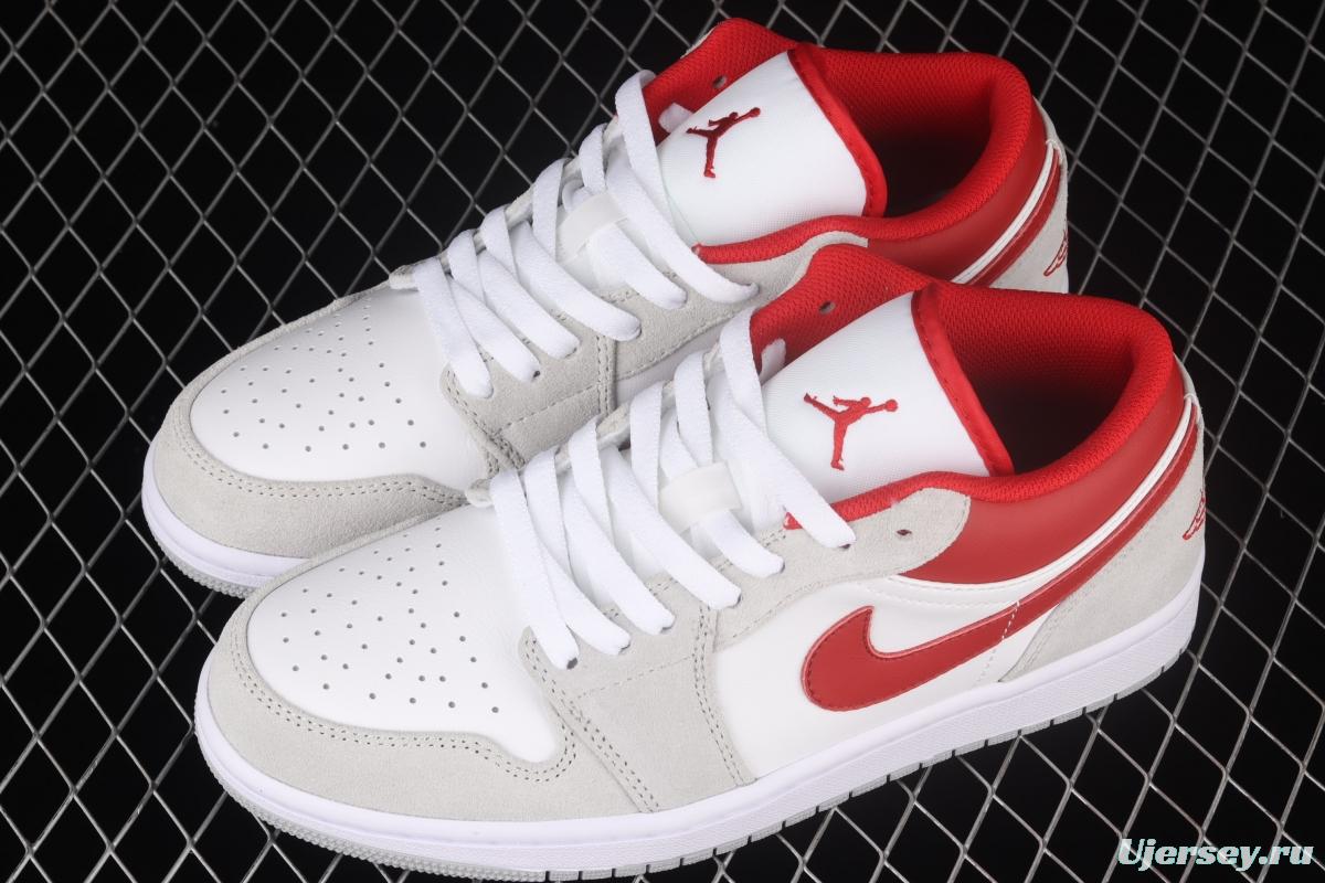 Air Jordan 1 Low low-end rice white red retro culture leisure sports basketball shoes DC6991-016