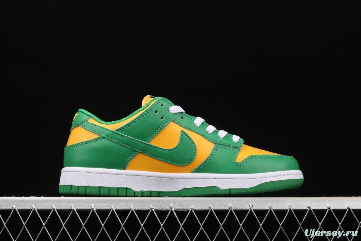 NIKE DUNK SB Low SP Brazil Slam Dunk Series retro low-top leisure sports skateboard shoes CU1727-700