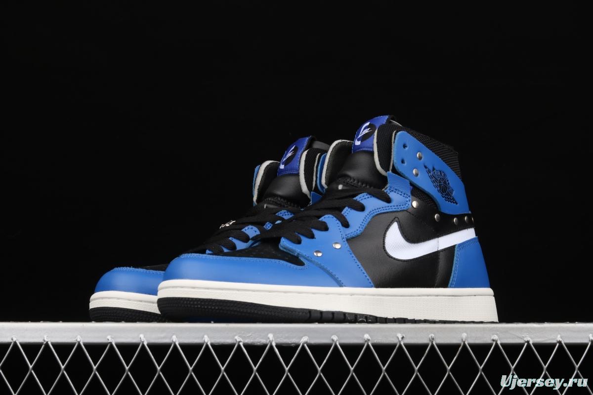 Air Jordan 1 Zoom Comfort SE Hyper Royal metal rivets black and blue CZ1360-401