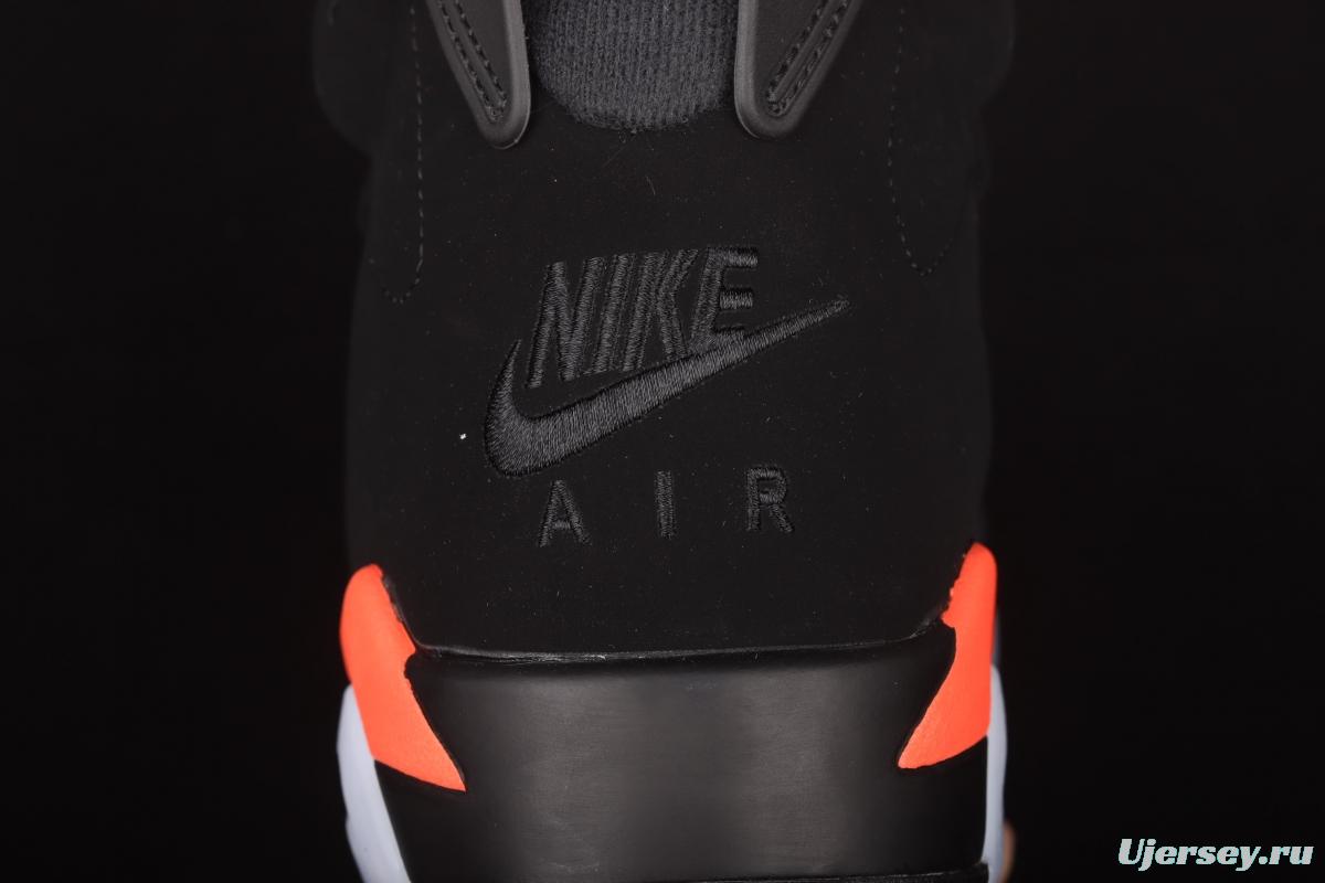 Air Jordan 6 Infrared Black Red Black Infrared 3M reflective Basketball Men's shoes 384664-060