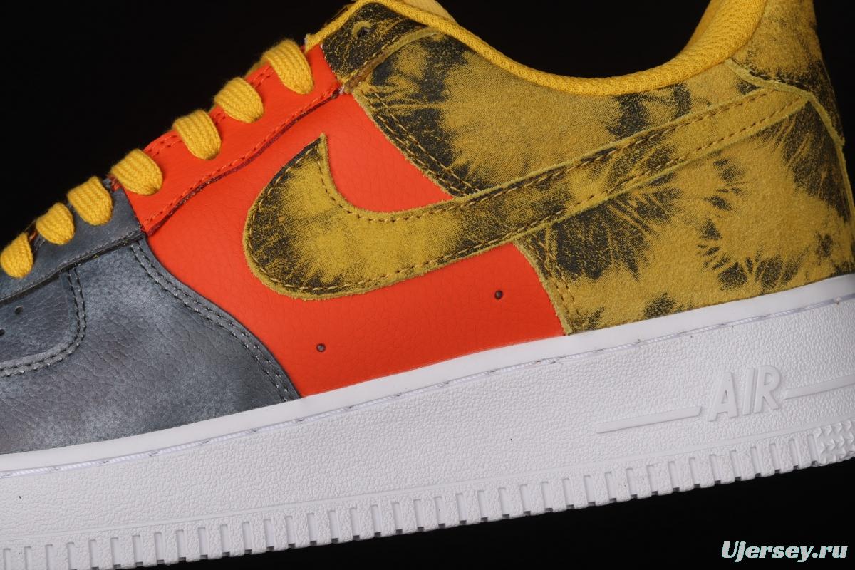 Air Force 1 Low Dark Sulphur yellow orange gray low top sports leisure board shoes CZ0337-700