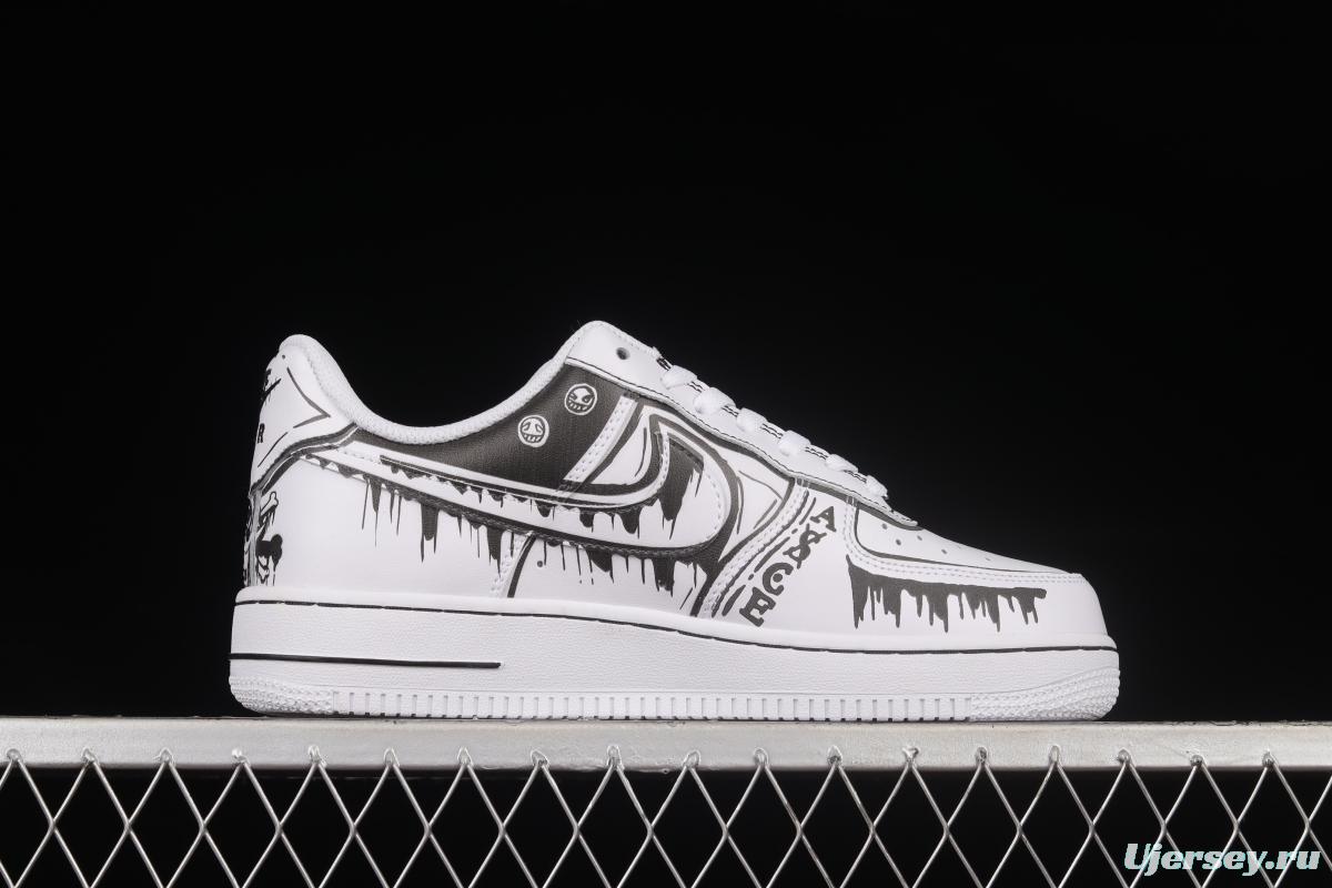 NIKE Air Force 1'07 Low One Piece Two-dimensional theme low-top casual sneakers CW2288-301