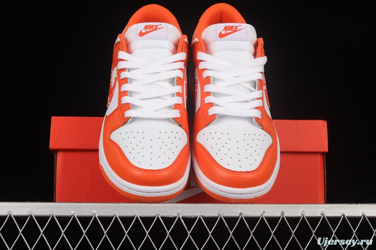 NIKE DUNK Low Cashew Blossom White Orange SB Buckle Breakbackboard Fashion Casual Sneakers DH4401-103