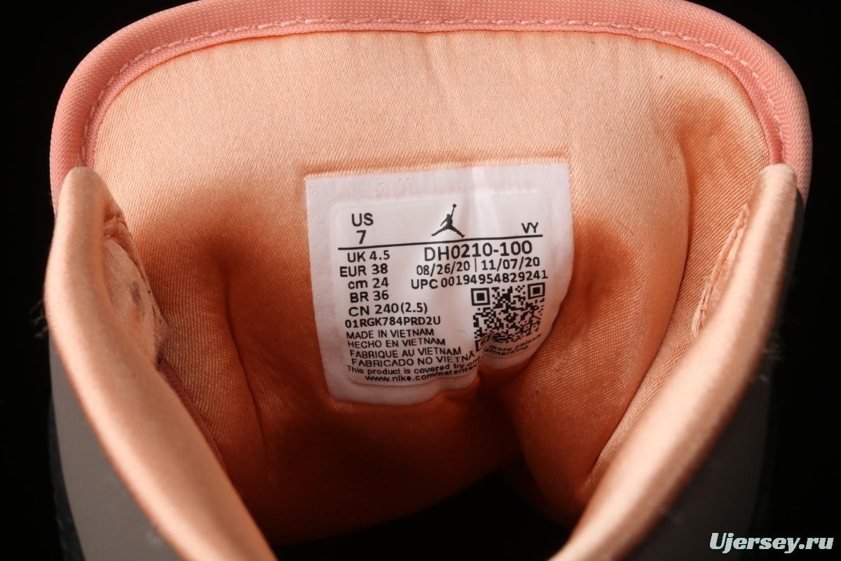Air Jordan 1 Mid black pink peach goddess festival basketball shoes DH0210-100