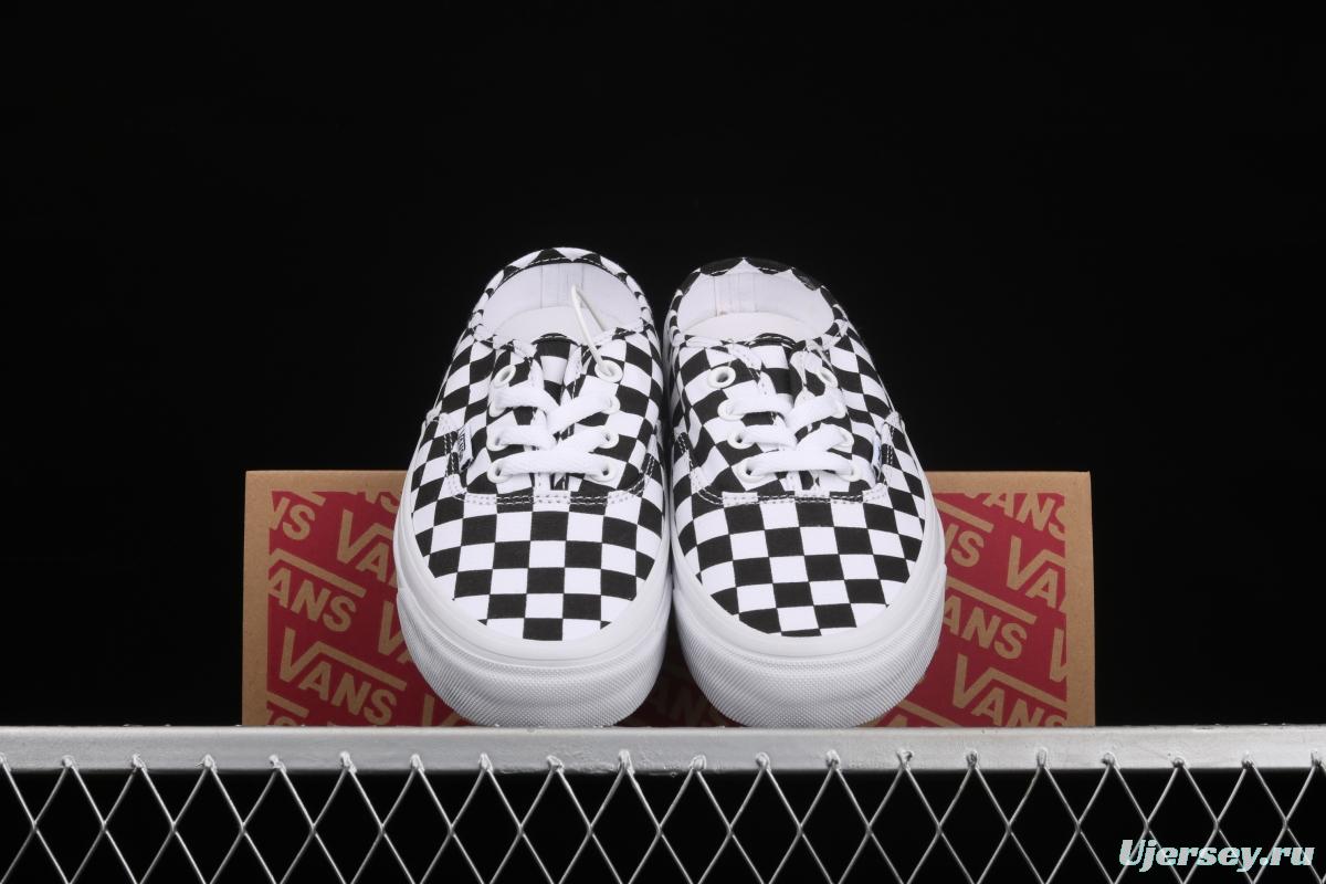 Vans Authentic 2021 summer new Anaheim black and white chessboard VN0A54F75GU lace for lazy half-dragged canvas board shoes